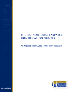 the irs individual taxpayer identification number