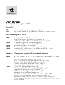 Ann Hirsch CV - American Medium