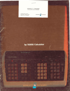 hp 9100A Calculator, 1968 - Computer History Museum