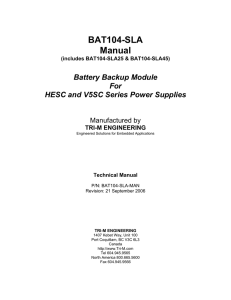 BAT104-SLA Manual