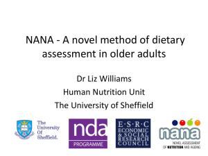 A novel method of dietary assessment in older