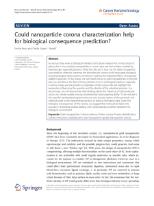 Could nanoparticle corona characterization help for biological