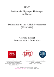 Activity Report January 2008 – Ju - IPhT