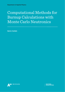 Computational Methods for Burnup Calculations with Monte Carlo