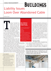 Liability Issues Loom Over Abandoned Cable