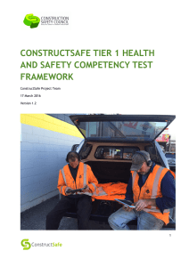 constructsafe tier 1 health and safety competency test framework