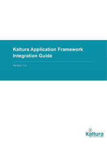 Kaltura Application Framework