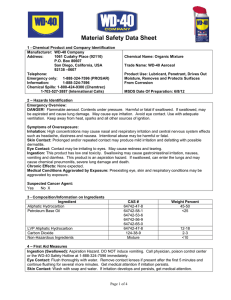 Material Safety Data Sheet (MSDS) - WD