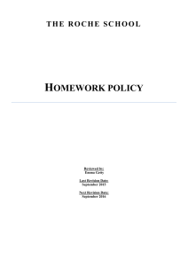 Homework-Policy - The Roche School