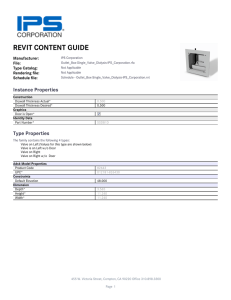 Revit Content Guide for Single Valve Dialysis Box