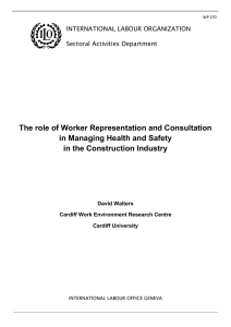 The role of Worker Representation and Consultation in