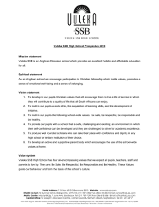 Vuleka SSB High School Prospectus 2016 Mission statement