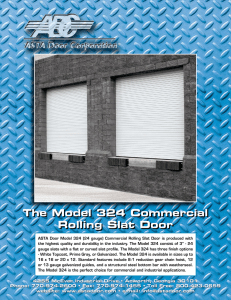 The Model 324 Commercial Rolling Slat Door