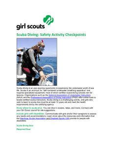 Scuba Diving: Safety Activity Checkpoints