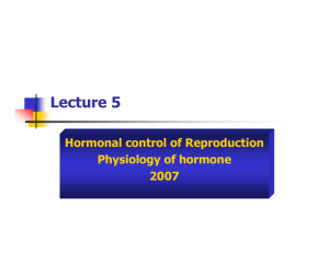 Hormonal Control of Reproduction