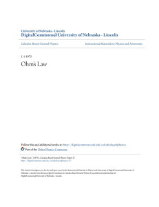 Ohm`s Law - DigitalCommons@University of Nebraska