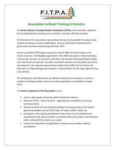 The Forest Industry Training Providers Association (FITPA), which