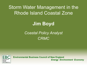 Storm Water Management in the RI Coastal Zone