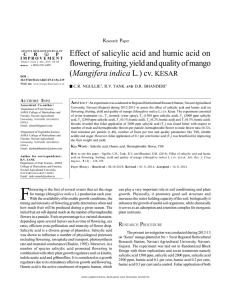 Effect of salicylic acid and humic acid on