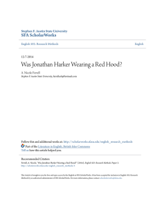 Was Jonathan Harker Wearing a Red Hood?