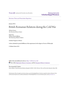 British-Romanian Relations during the Cold War