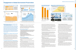 Engagement in Global Environment Preservation, etc.