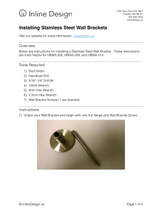 Installing Stainless Steel Wall Brackets
