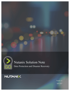 Nutanix Solution Note