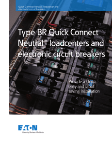 Type BR Quick Connect Neutral™ loadcenters and electronic circuit