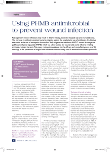 Using PHMB antimicrobial to prevent wound