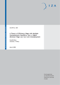 A Theory of Efficiency Wage with Multiple Unemployment Equilibria