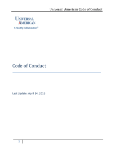 Code of Conduct - Universal American