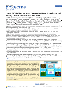 Use of ENCODE Resources to Characterize Novel Proteoforms and