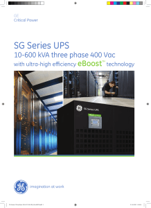 SG Series UPS - GE Industrial Solutions