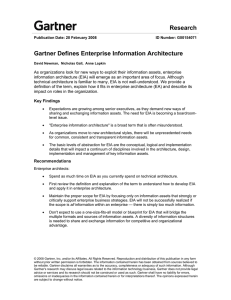 Gartner Defines Enterprise Information Architecture