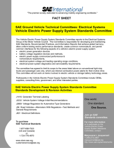 Vehicle Electric Power Supply System Standards