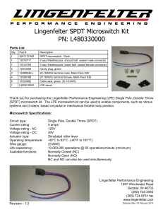 Lingenfelter SPDT Microswitch Kit PN: L480330000
