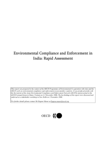 Environmental Compliance and Enforcement in India