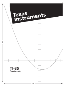 TI-85 Guidebook - Texas Instruments