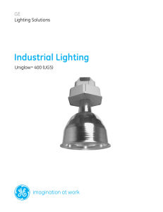 GE Indoor Lighting Fixtures High Bay Industrial UG5 Uniglow 400