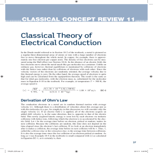 Classical Theory of Electrical Conduction