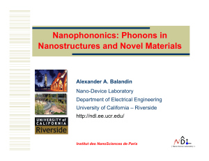 Phonons in Nanostructures and Novel Materials - Nano