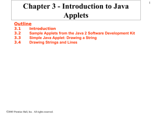 Chapter 3 - Introduction to Java Applets