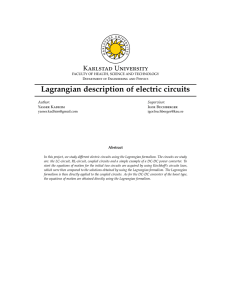Lagrangian description of electric circuits