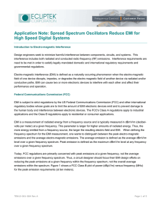 Spread Spectrum Oscillators Reduce EMI for High Speed