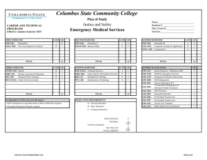 Emergency Medical Services - Columbus State Community College