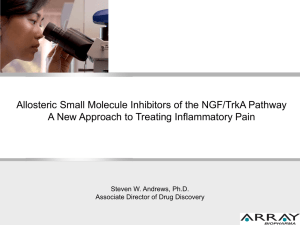 Allosteric Small Molecule Inhibitors of the NGF/TrkA