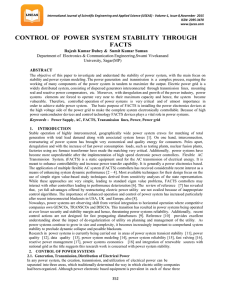 control of power system stability through facts