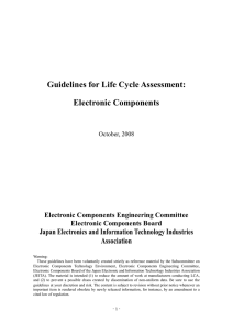 Guidelines for Life Cycle Assessment: Electronic Components