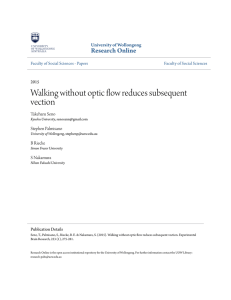 Walking without optic flow reduces subsequent